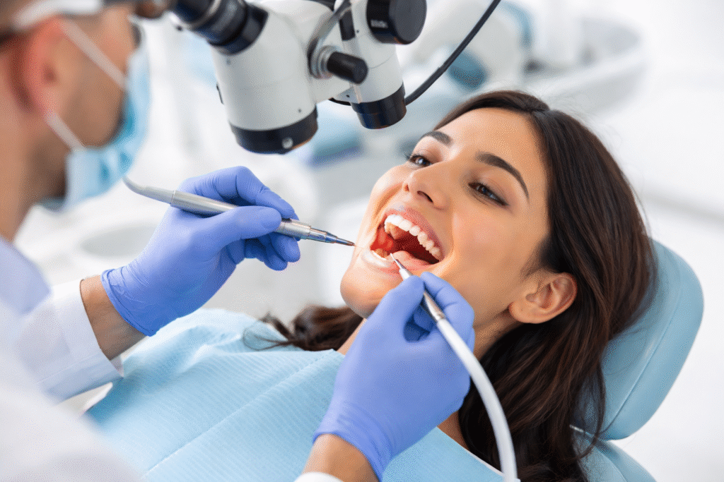 Root canal treatment procedure showcasing Quality Dental Care in a modern dental clinic setting