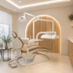 Modern aesthetic dental clinic interior in Hinjewadi with advanced dental chair and calming design